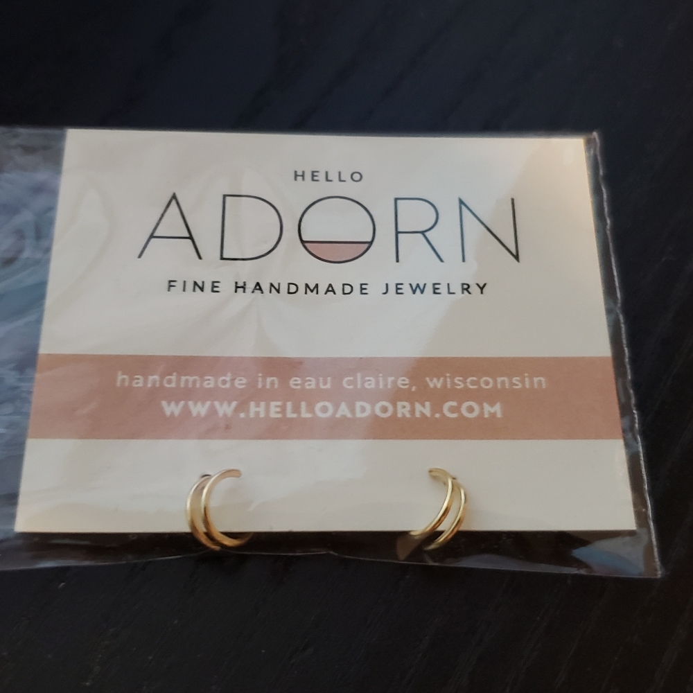 - Hello Adorn tiny twist earrings